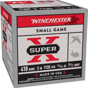 Winchester Ammo X4137 Super X Heavy Game Load High Brass 410Gauge 3" 11/16oz 7.5Shot 25 Per Box/10 Case
